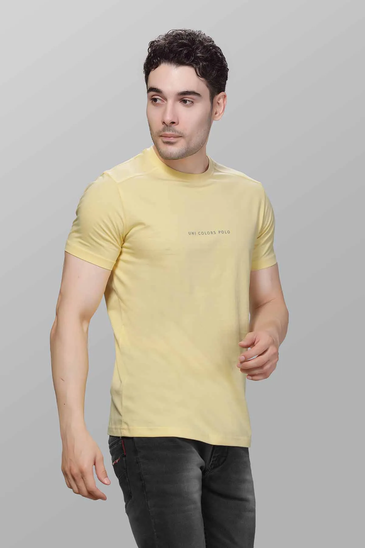 Men's Cotton Slim Fit T-shirt 003606MMAIYEL