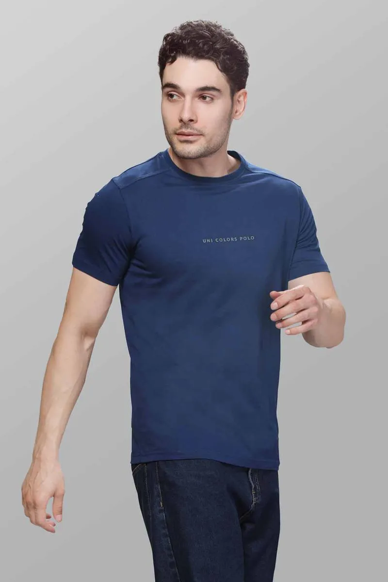 Men's Cotton Slim Fit T-shirt 003606MROYBLU