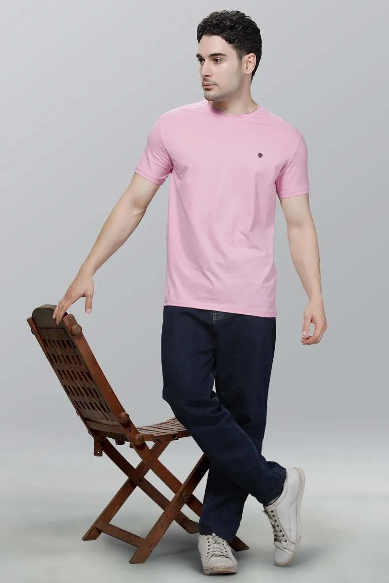 Cotton Blend V-Neck T-shirt for Men 003607MPIN