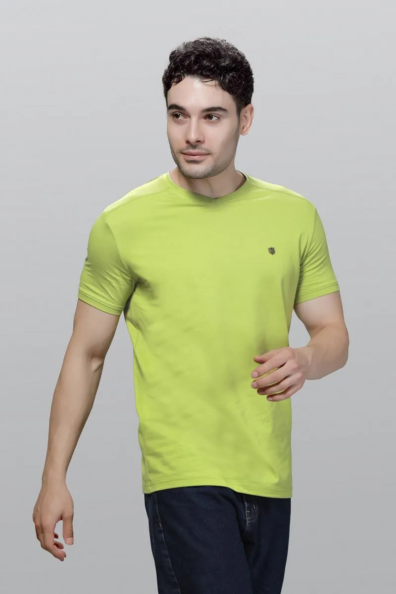 Cotton Blend V-Neck T-shirt for Men 003607XXLMYSGRE