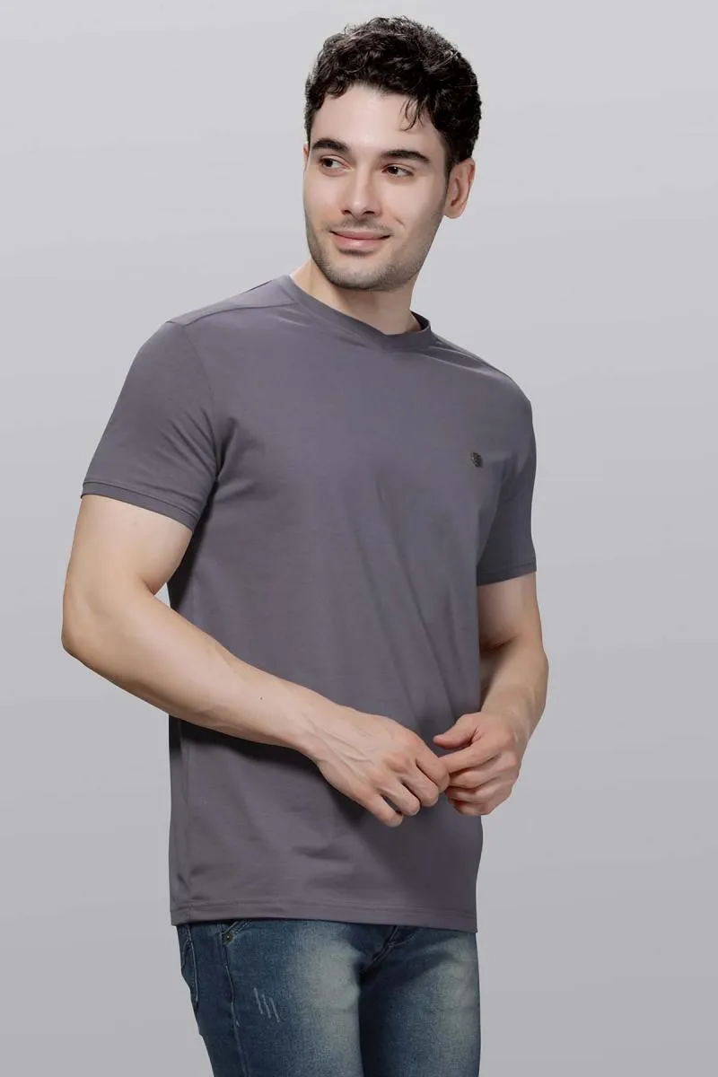 Cotton Blend V-Neck T-shirt for Men