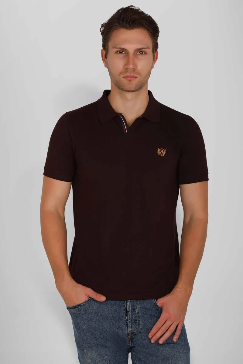 Cotton Polo T-shirt for Men 003608MCOF
