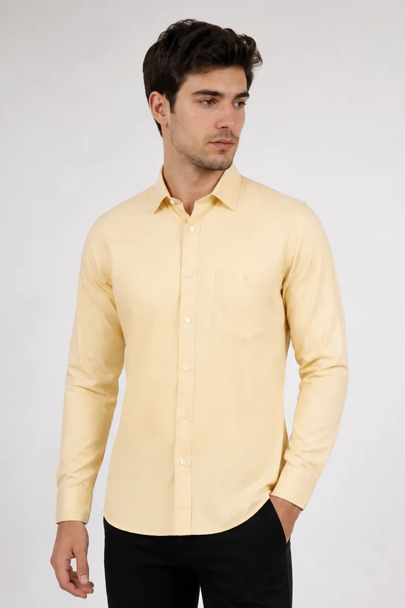 Men's Cotton Blend Slim Fit Formal Shirt