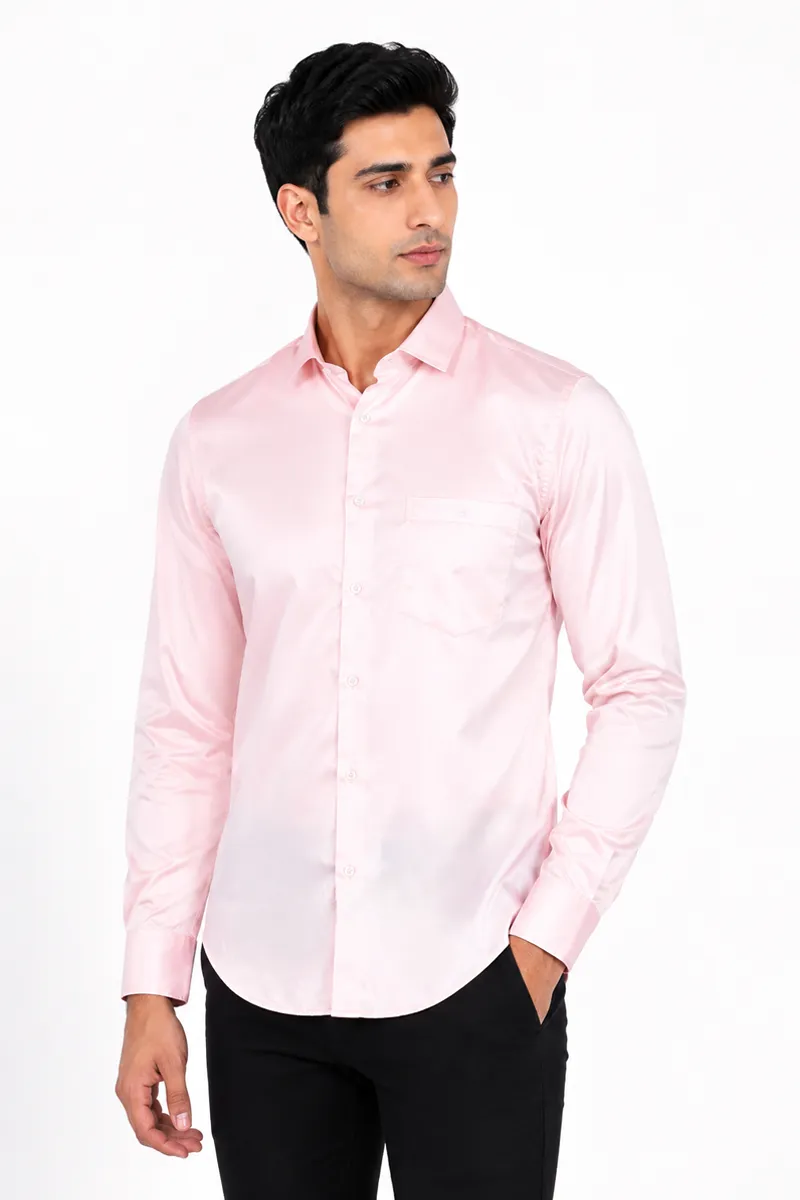Men's Satin Slim Fit Formal Shirt