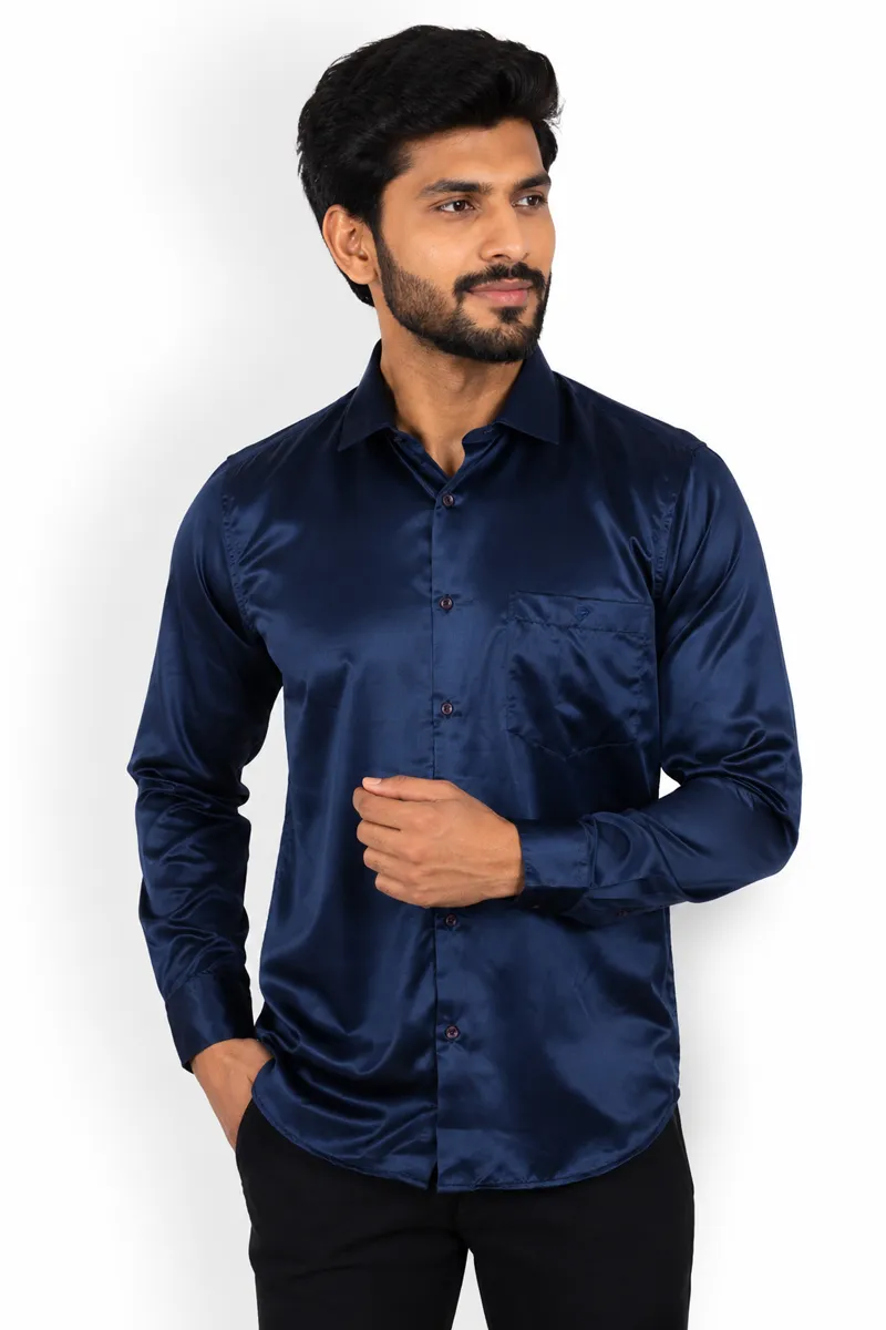 Men's Satin Slim Fit Formal Shirt