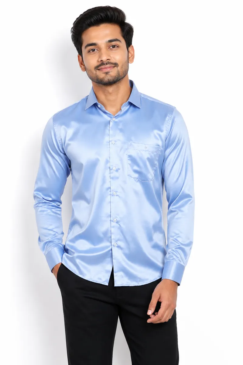 Men's Satin Slim Fit Formal Shirt