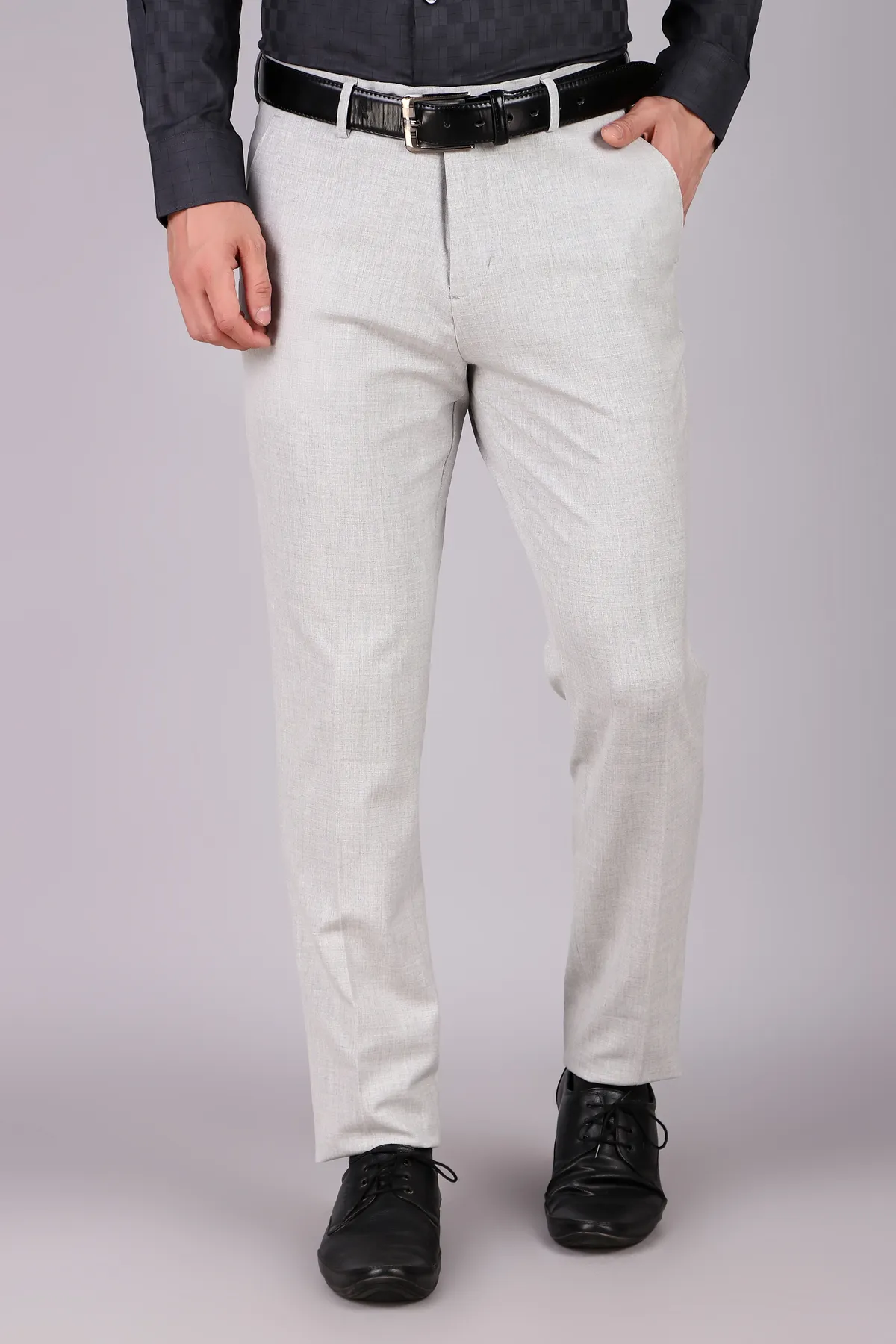 Cotton Blend Slim Fit Trousers for Men 00365730LIGGRA