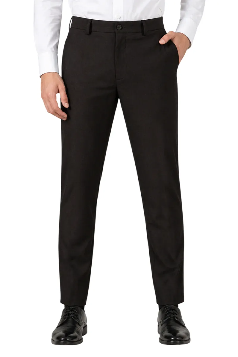 Cotton Blend Slim Fit Trousers for Men 00366138BLA