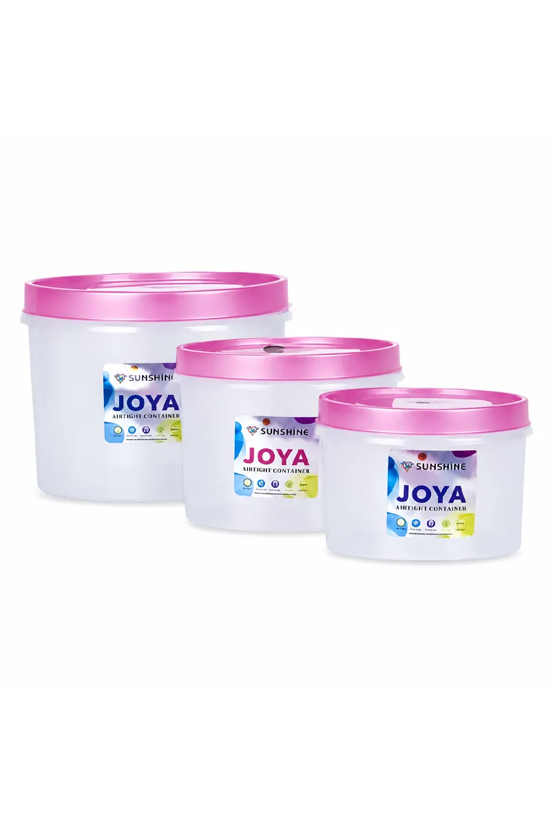 Plastic Storage Container, Sunshine - Set of 3