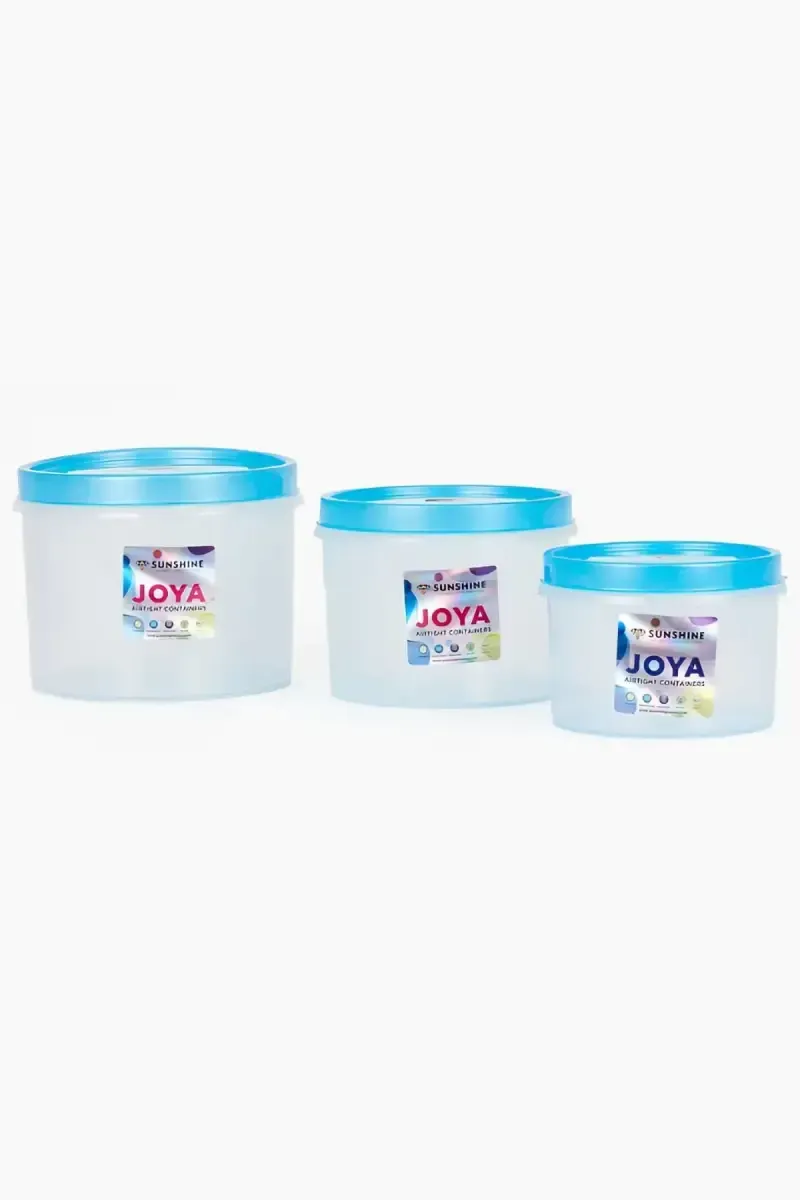 Plastic Storage Container, Sunshine - Set of 3