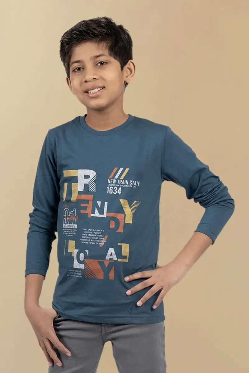 Typographic Print T-shirt for Boy