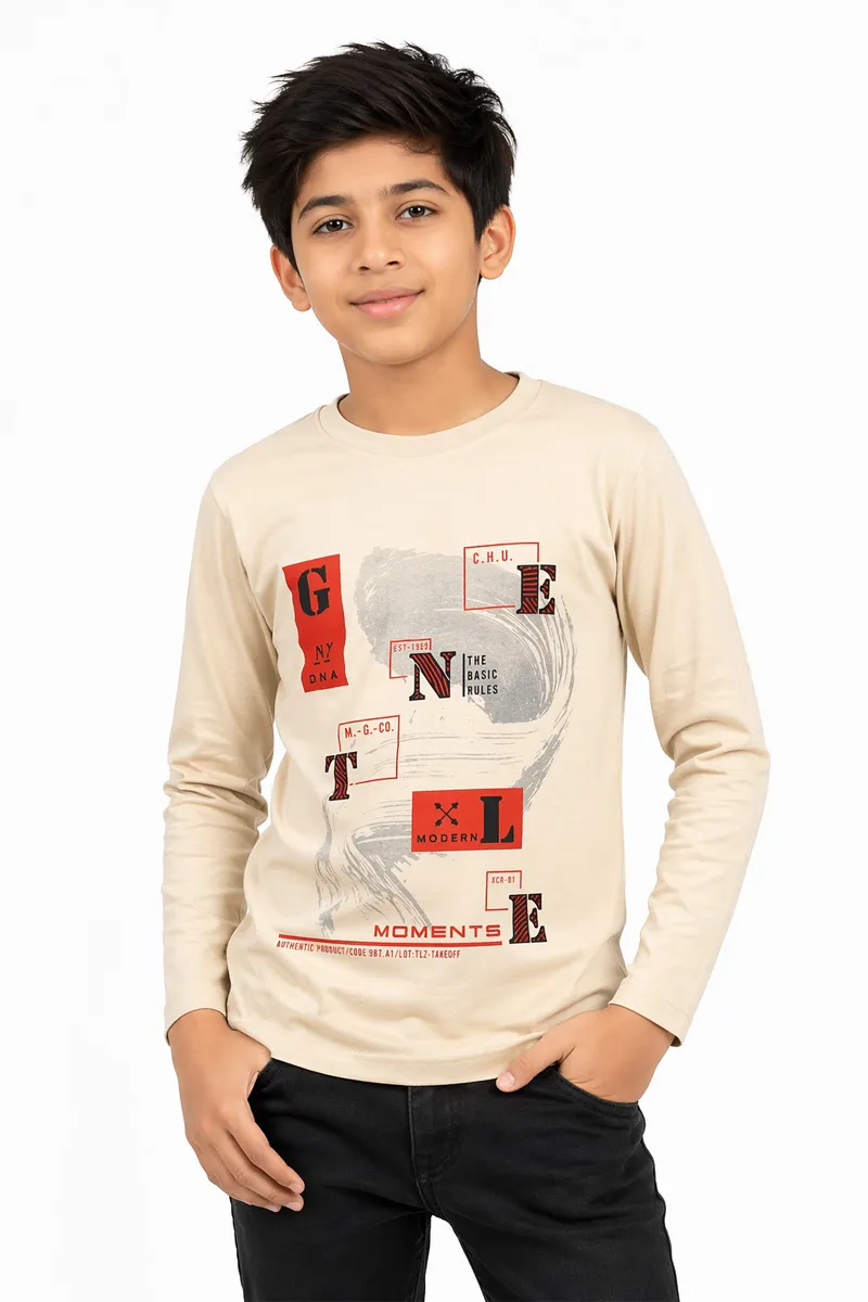 Boy's Typographic Print T-shirt