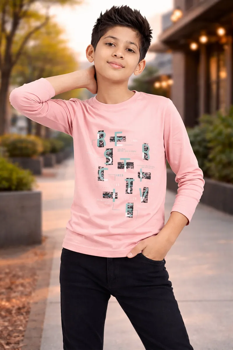 Boy's Typographic Print T-shirt