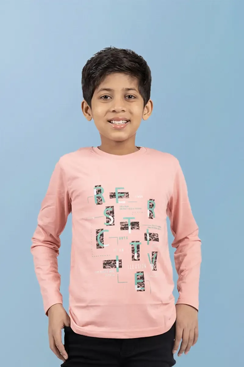 Boy's Typographic Print T-shirt