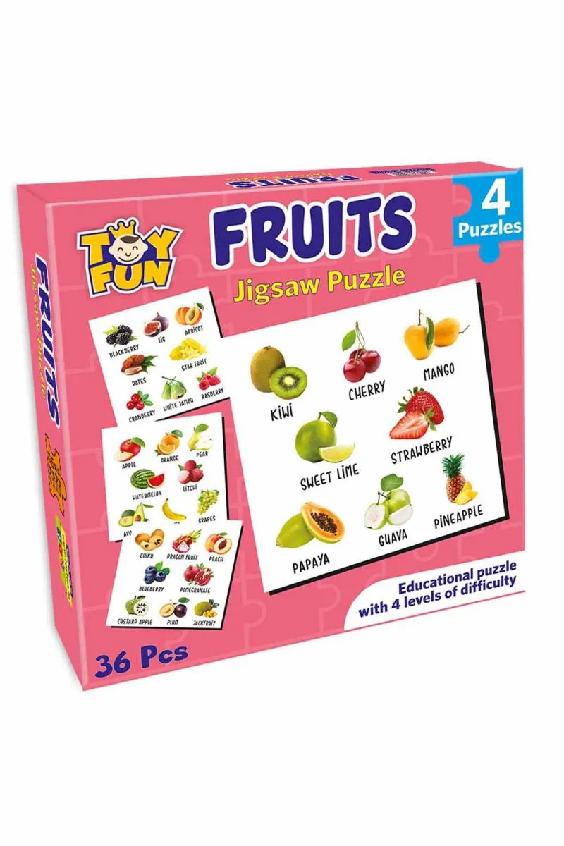 Jigsaw Fruits Puzzle set - 4 puzzles