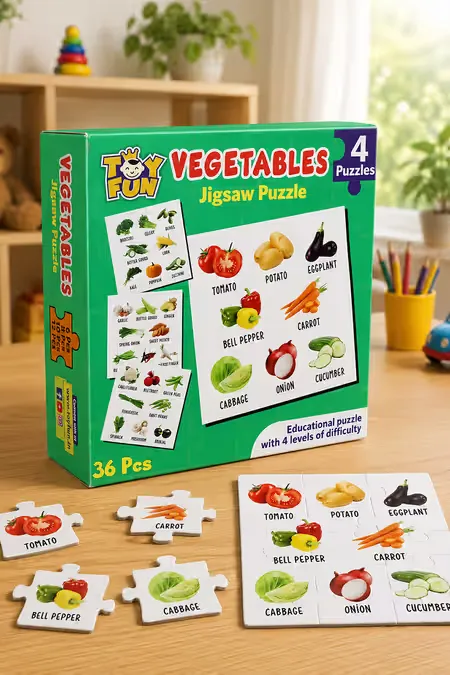 Jigsaw Puzzle Vegetables set of 4 Puzzles