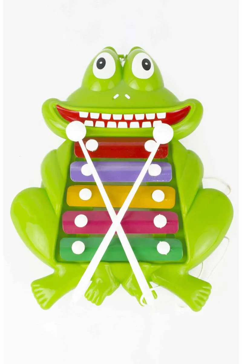 Frog Xylophone Toy for Kids (Multicolor, Pack of 1)