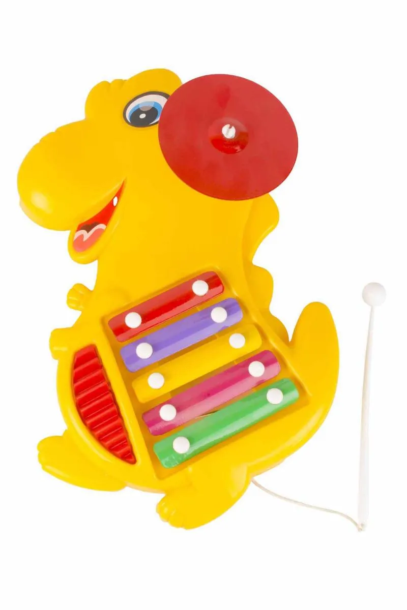 Dino Xylophone 4 in 1 Pull Along Toy For Kids (Multicolor)
