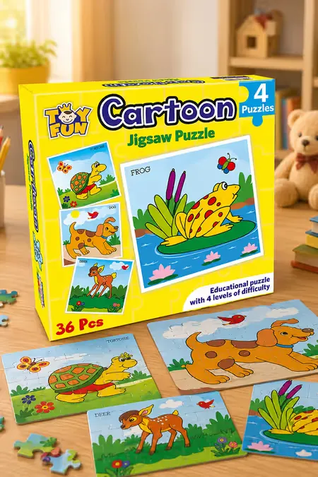 Cartoon Jigsaw Puzzles - set of 4