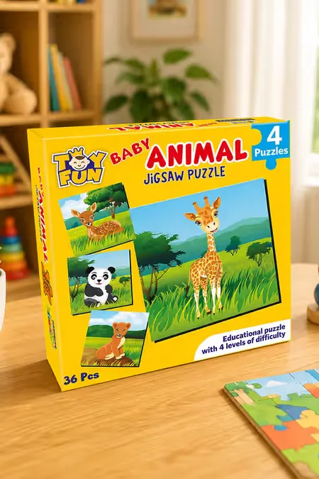 Baby Animals Jigsaw Puzzles - set of 4