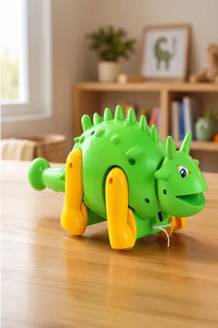 Toyzone Dinosaur T Rex Pull Along Toy For Kids (Dark Green) - Pack of 1
