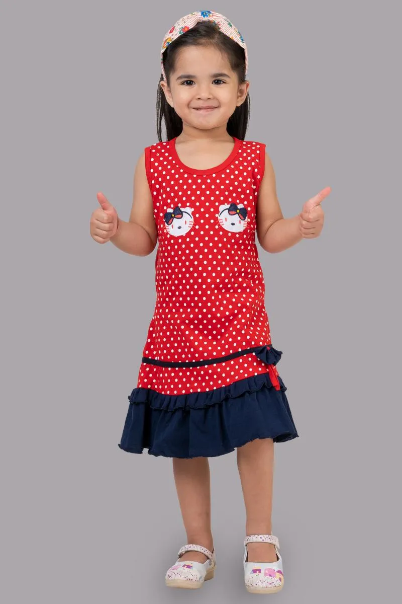 Girl's Pure Cotton Printed Dress (3 - 9 Yrs)