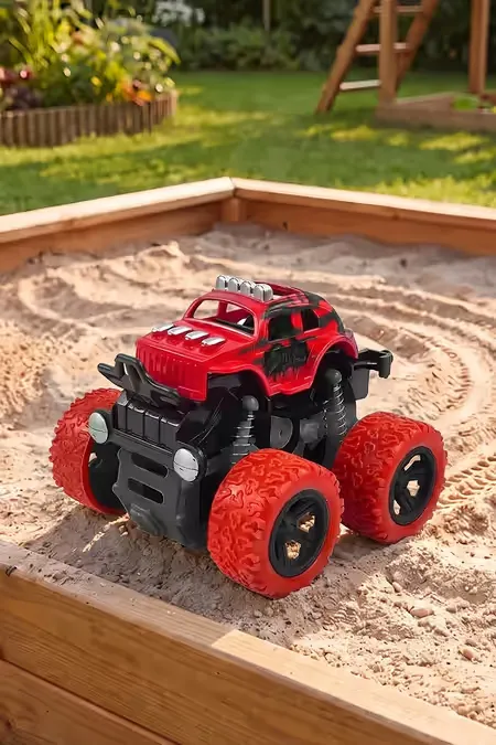 4WD Mini Monster Truck Toy With 360 Degree Friction Power- Design May Vary 004084RED