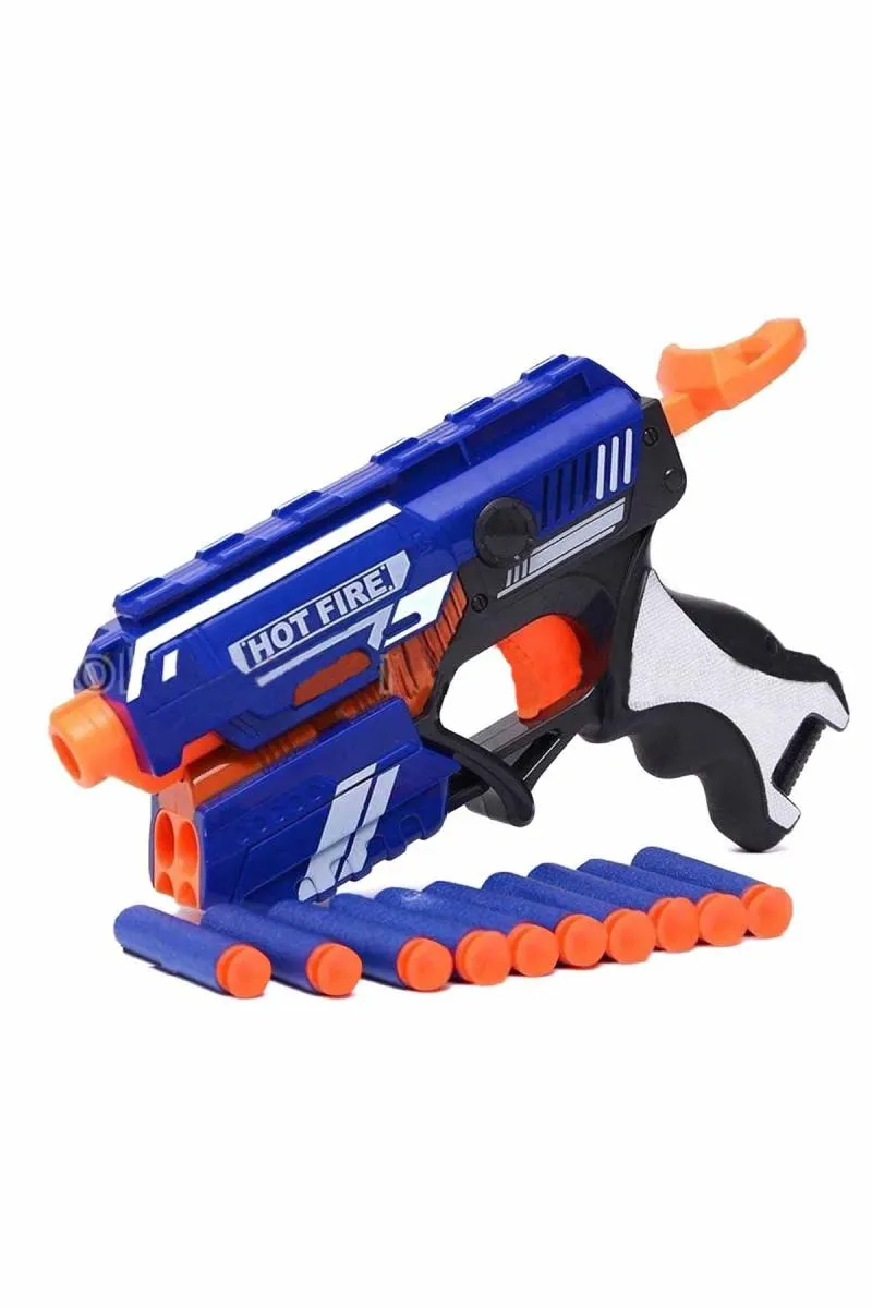Blaster Gun Toy (5 Foam Bullets and 5 Suction Dart Bullets)
