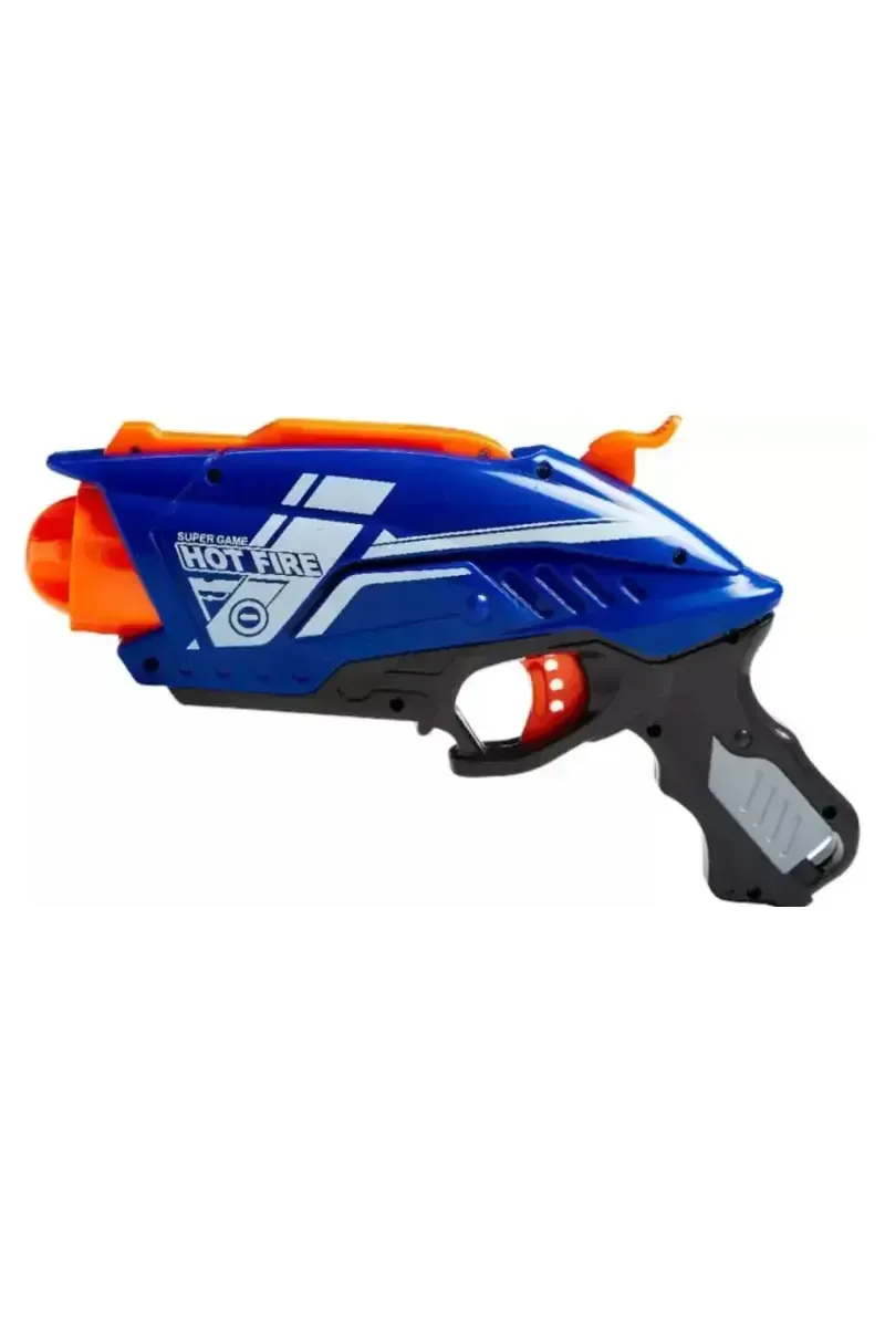 NHR Hot Fire Soft Bullet Gun Toy (Blue) with 10 Safe Soft Foam Bullets 004088BLU