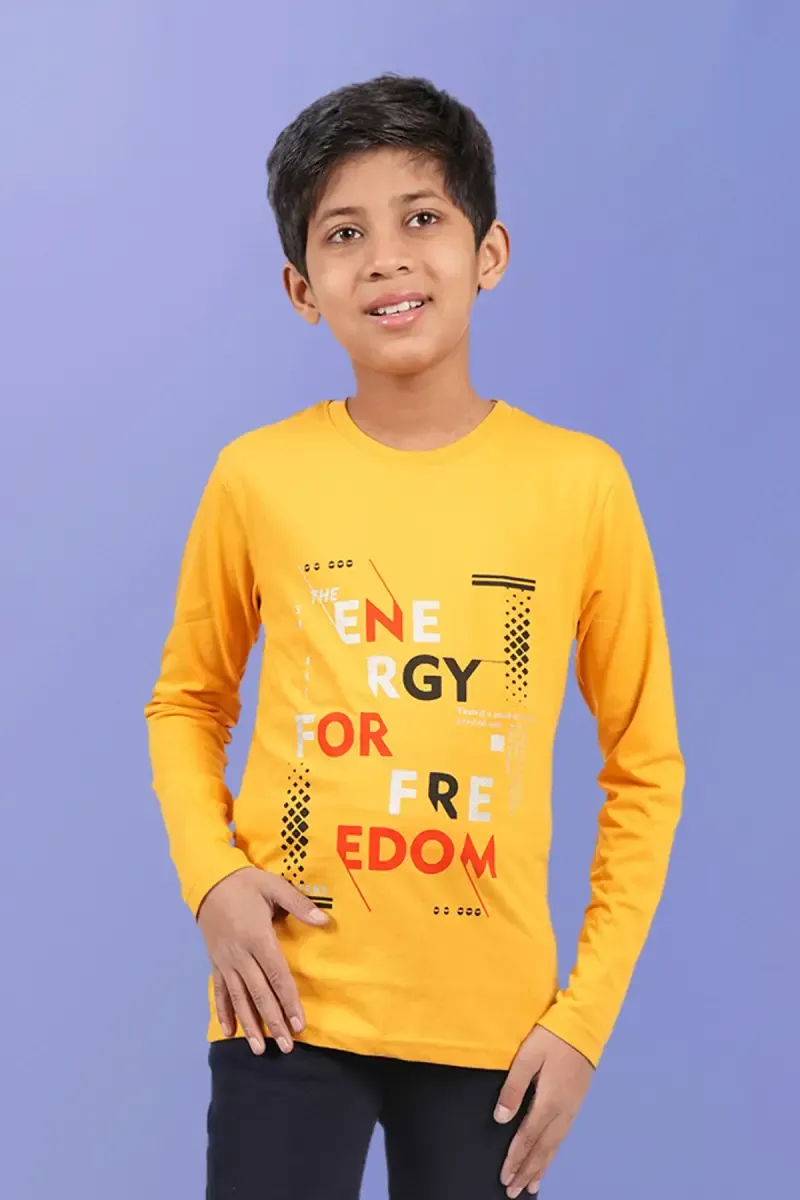 Boy's Cotton Printed T-shirt