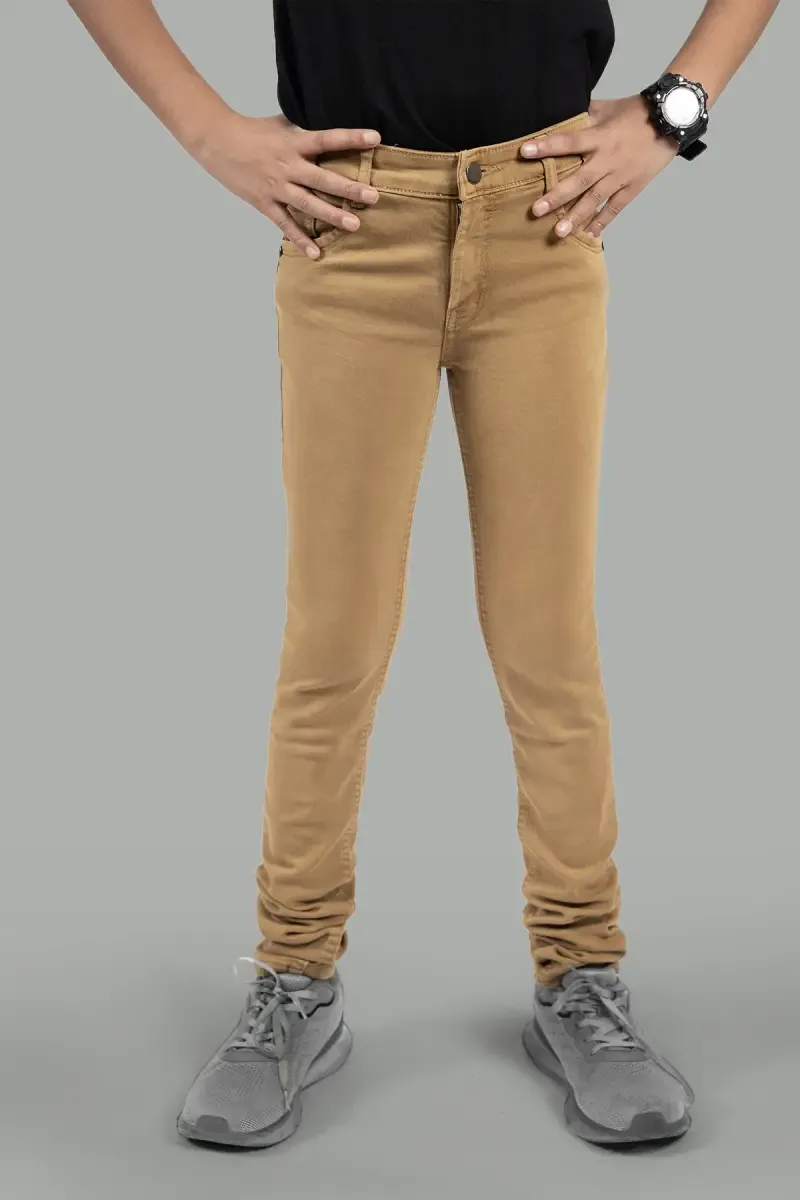 Slim Fit Casual Jeans for Boy 004504BEI910YRS