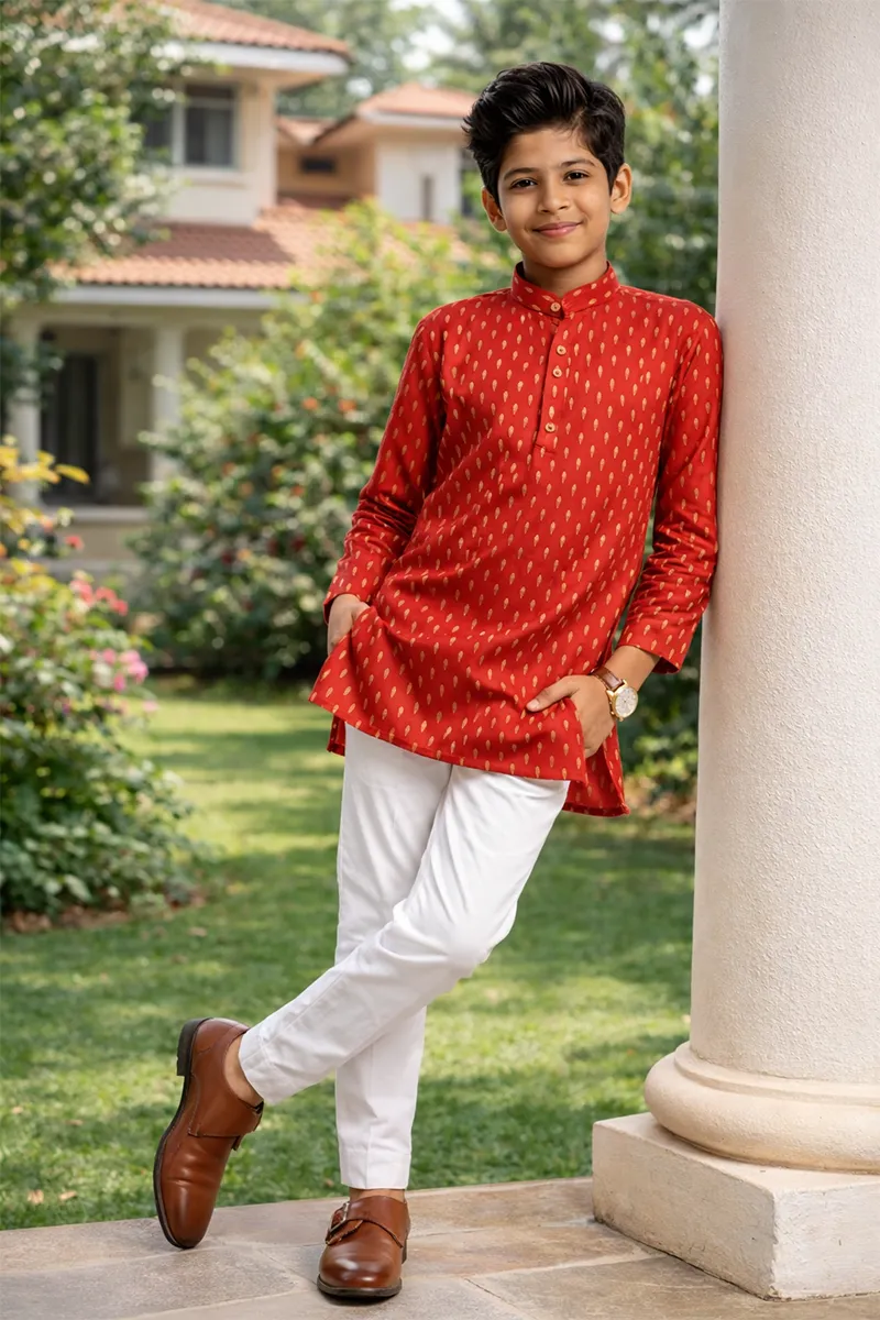 Boy's Kurta with Pyjama Set (2-Pcs Set) 004516MAR67YRS