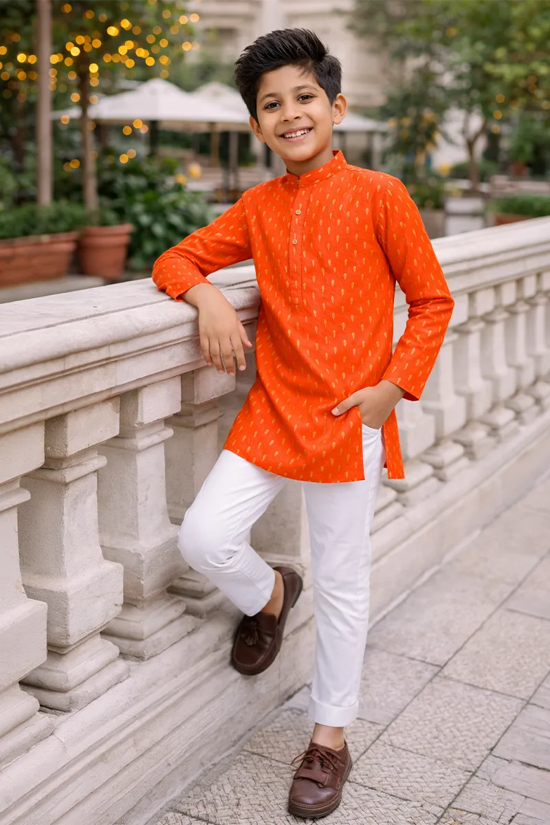 Boy's Kurta with Pyjama Set (2-Pcs Set) 004516RED910YRS