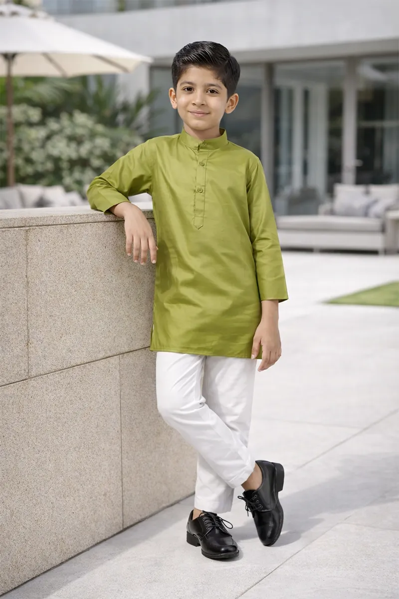 Kurta with Pyjama Set for Boy (2-Pcs Set) 004517GRE910YRS