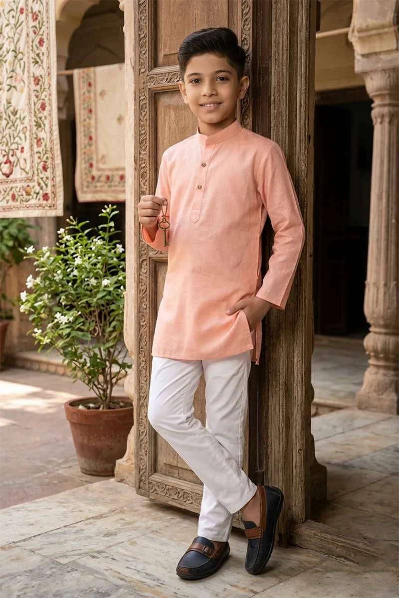 Kurta with Pyjama Set for Boy (2-Pcs Set) 004517LIGPIN78YRS