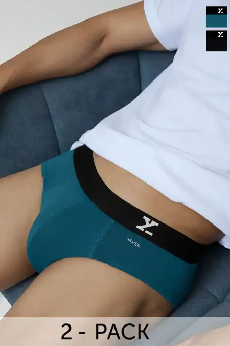 Men's Pack of 2 - IntelliFresh Cotton Stretch Briefs 004566XXLMUL
