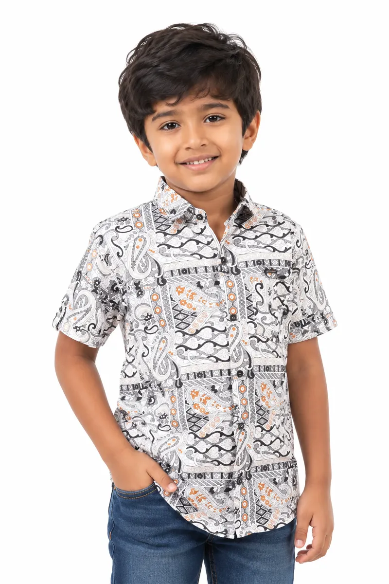 Boy's Printed Casual Shirt
