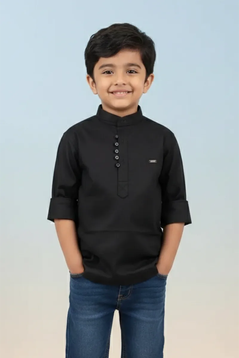 Cotton Mandarin Collar Kurta for Boy