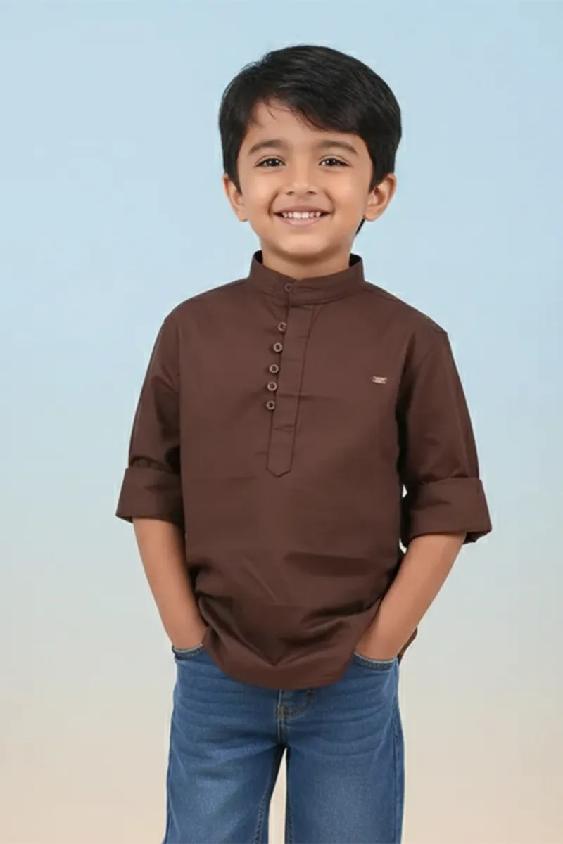 Cotton Mandarin Collar Kurta for Boy