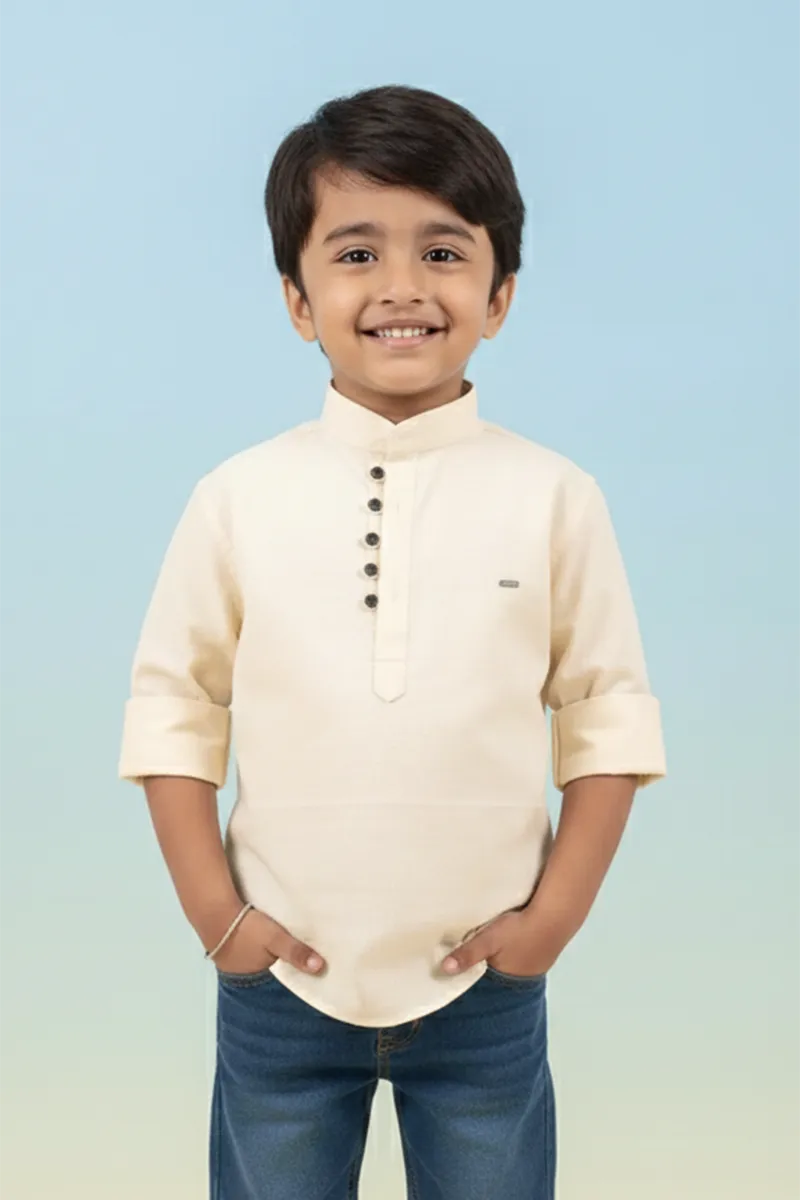 Cotton Mandarin Collar Kurta for Boy
