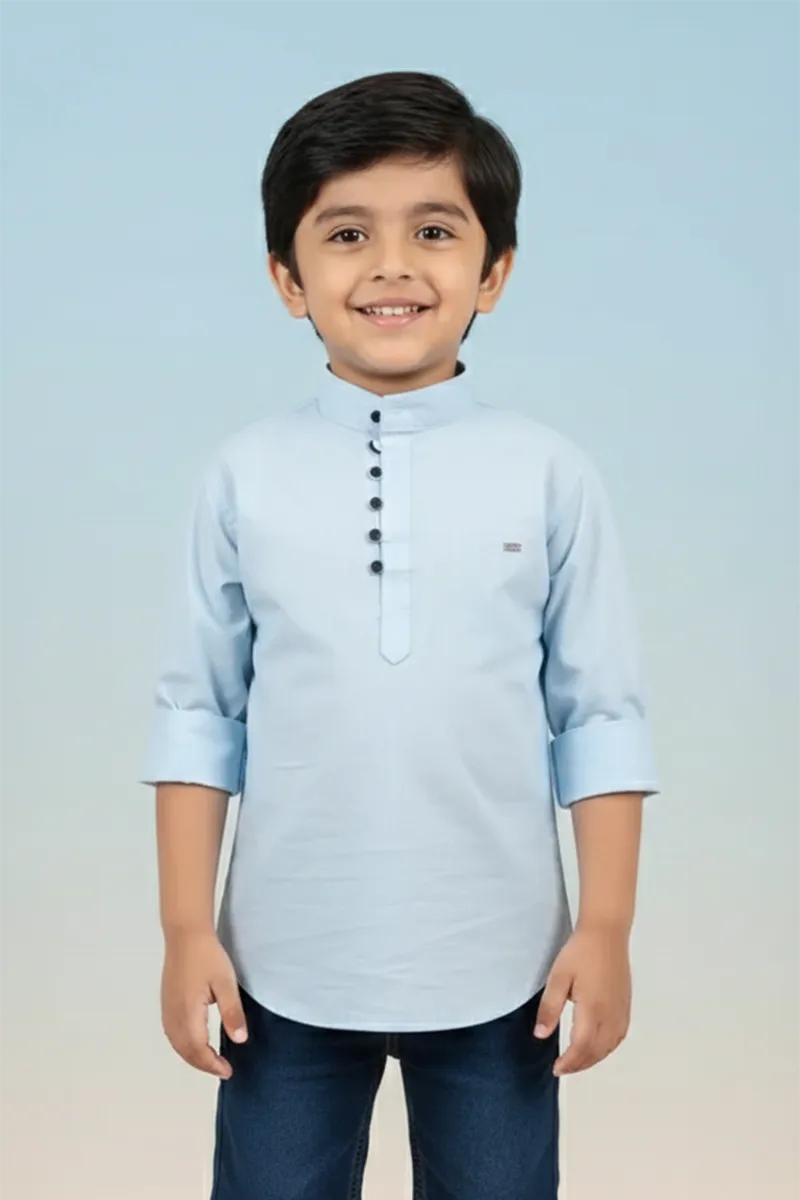 Cotton Mandarin Collar Kurta for Boy