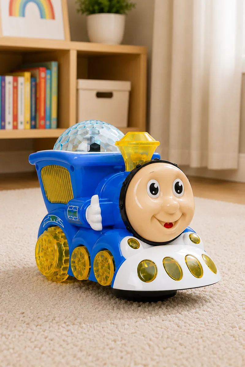 Light Train Bump and Go Toy for Kids  004685BLU