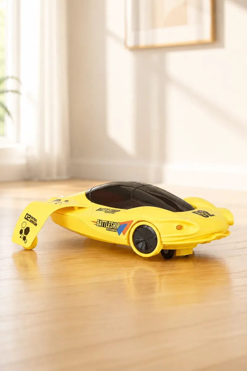 Bump And Go Musical Space Travel Car Toy - Yellow