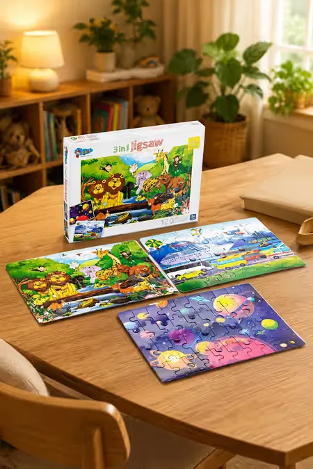 3 In 1 Jigsaw Big Puzzle For Kids