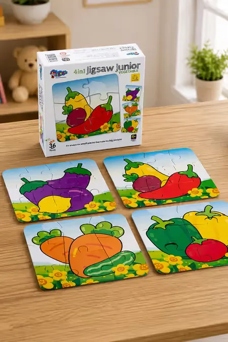 4 In 1 Jigsaw Vegetable Puzzle For Kids - Small