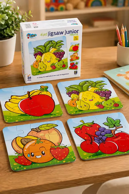 4 In 1 Jigsaw Fruits Puzzle For Kids - Small