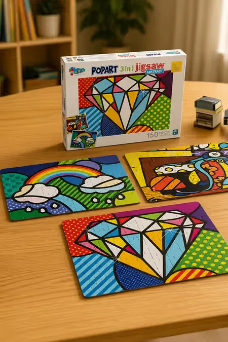 Pop Art Abstract Puzzle For Kids