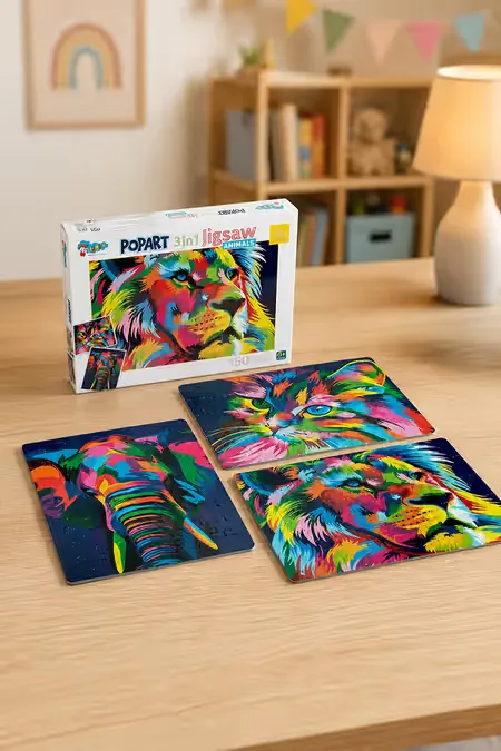 Pop Art Animal Puzzle For Kids