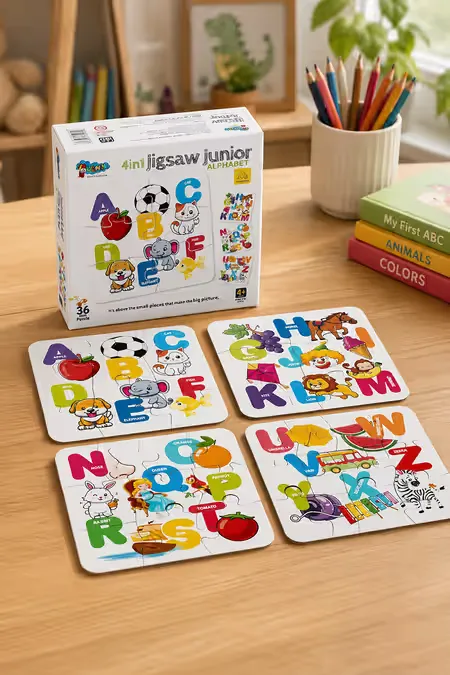 4 In 1 Jigsaw Alphabets Puzzle For Kids - Small