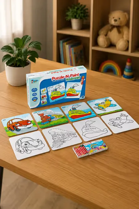 Puzzle & Paint Transport for Kids